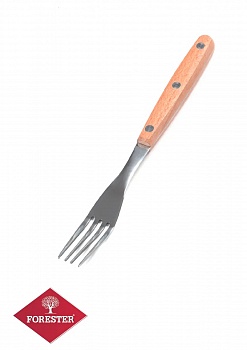 фото Вилка столовая для мяса с деревянной ручкой Forester C827-2