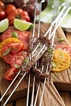 фото Двойные шампуры для запекания крупных кусков мяса, 4 шт. в наборе  Forester RZ-500UB