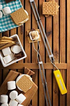 фото Детские рогатинки-гриль с телескопическими ручками для жарки сосисок, хлеба, 2 шт  Forester BQ-B2