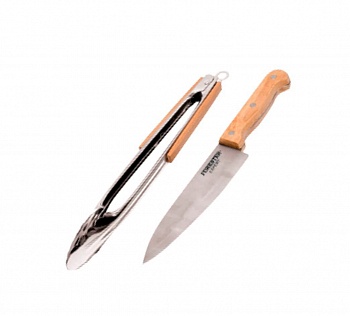 фото Универсальный набор для гриля, щипцы + нож шефа  Forester BC-772